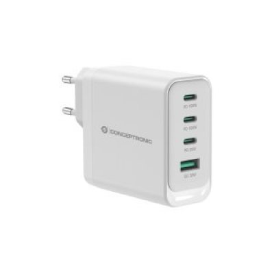 CARGADOR DE PARED QUICK CHARGE 3.0 PD PPS 3 PUERTOS USB-C 1 PUERTO USB-A CONCEPTRONIC ALTHEA 100W
