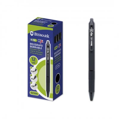 330216 bolígrafo Negro Bolígrafo de punta retráctil con pulsador Medio 12 pieza(s)