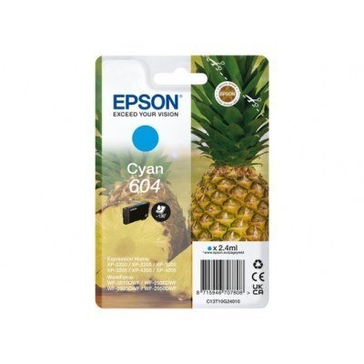Cartucho epson 604 cian c13t10g24010 xp2200 wf - 2910 piña