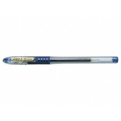 Pilot Boligrafo de Gel G1 Grip - Recargable - Grip de Goma - Punta de Bola 0.7mm - Trazo 0.32mm - Cuerpo Transparente - Color Azul