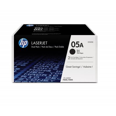 Pack de 2 cartuchos de tóner originales 05A LaserJet negro