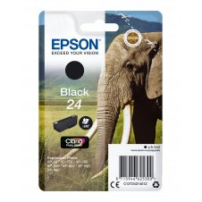 Cartucho Epson Elephant 24 negro etiqueta RF C13T24214022
