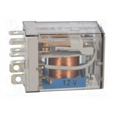 RELE 12Vdc 2Ctos conmutados 12A/250Vac FINDER