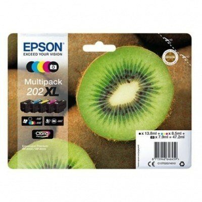 Epson 202XL Pack de 5 Cartuchos de Tinta Originales - C13T02G74010