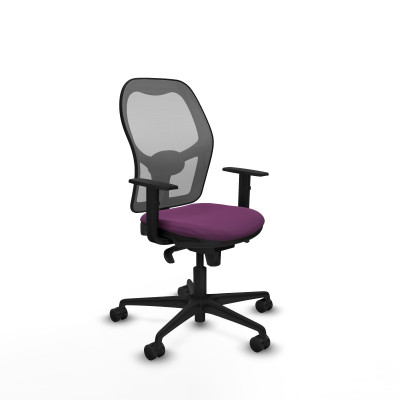 Jorquera sincro malla gris similpiel morado brazos 1D base nailon ruedas 65mm nailon