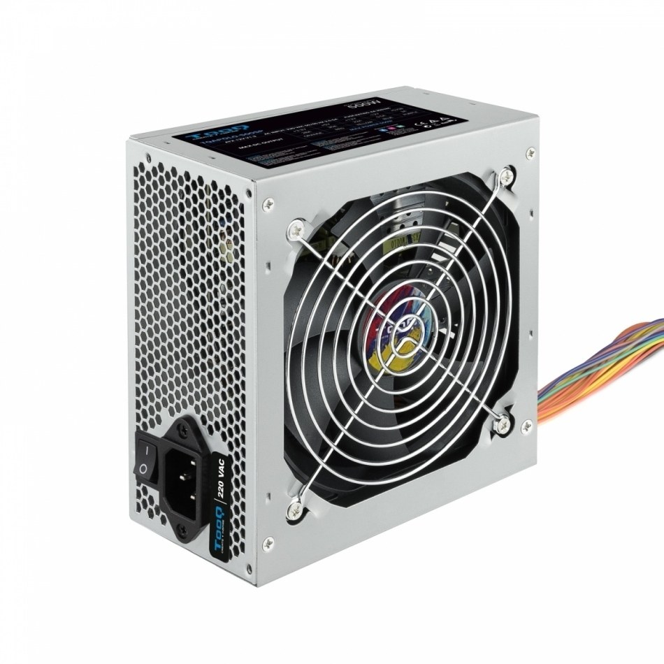 TooQ - TQAPOLO-500SP Fuente de Alimentación 500 W 20+4 pin ATX ATX Plata