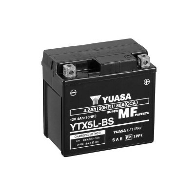 Batería Yuasa YTX5L-BS Combipack (con electrolito) YTX5L-BS