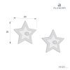 Set 2 perchas infantiles con forma estrella madera/blanco · Polare H121-M9777