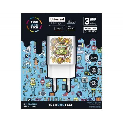 Cargador de Pared Tech One Tech Green Camper TEC2503/ 2xUSB/ 2.4A