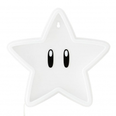 Luz neon pared paladone super mario bros super estrella