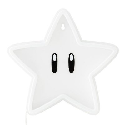 Luz neon pared paladone super mario bros super estrella