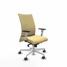 Piqueras y Crespo Albacete confidente sincro similpiel crema brazos 1D blancos base blanca ruedas 65mm engomadas