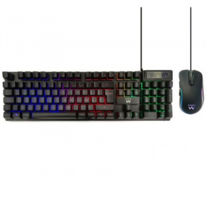 Pack Teclado + Ratón Ewent PL3201, Gaming, USB