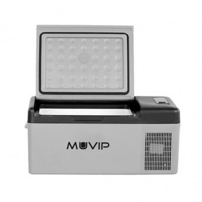Muvip Nevera Portatil con Compresor 15L Bluetooth, USB - Temperatura -20º/+20º - Conexion 12/24/220V - Consumo 45W - Proteccion Bateria del Vehiculo - Compresor Silencioso - Medidas 598x32x26cm - Colo