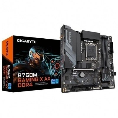 Placa base gigabyte b760m gaming x ax ddr4 1700 micro atx - 4 x ddr4 - 4 x sata - 1 x dp - 1 x hdmi - 3 x usb 3.2 - 5 x usb 2.0