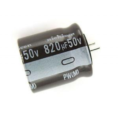 Condensador Electrolitico RADIAL 820uF 50Vdc 105ºC Nichicon