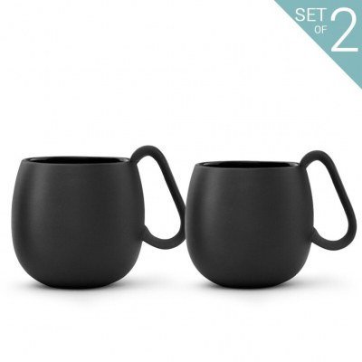 Taza te porcelana nina set de 2 250ml charcoal