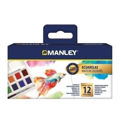 ACUARELAS MANLEY SET de 12