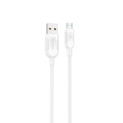 Cable qcharx athens usb a micro 3a - 1 m - pvc blanco