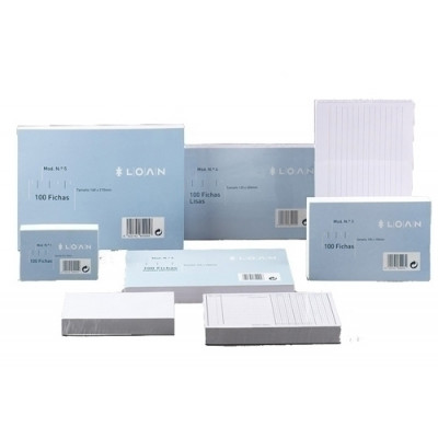 FICHAS LOAN LISAS 75x125 (Paq.100)