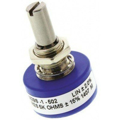 5K 1W Potenciometro LINEAL monovuelta Eje 6,35mm
