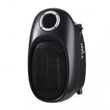 Mini Termoventilador Ceramico Malasia 500w Negro Temperatura Reg,temporizador Seguridad Display 16x9x12cm