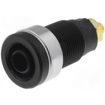 Hembrilla 4mm color NEGRO 32Amp para Chasis