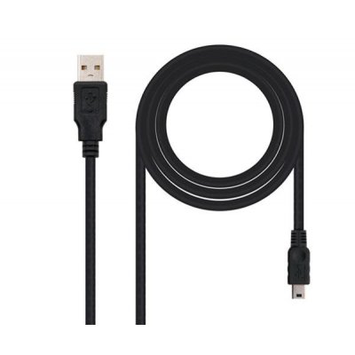 Cable USB 2.0 Nanocable 10.01.0402/ USB Macho - MiniUSB Macho/ 1.8m/ Negro