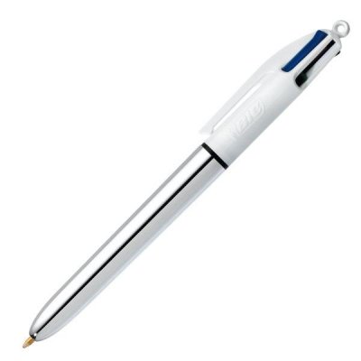 Bic Boligrafo retractil 4 colores Shine - Punta 1 mm - Color negro, azul, rojo y verde