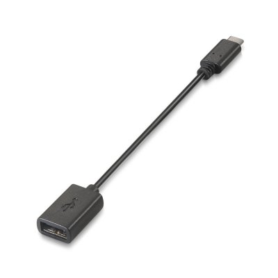 Cable USB 2.0 Aisens A107-0059/ USB Tipo-C Macho - USB Hembra/ 15cm/ Negro