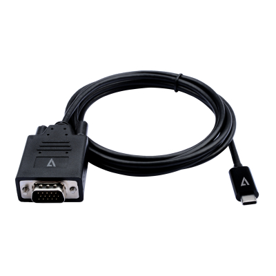 V7UCVGA-2M adaptador de cable de vídeo VGA (D-Sub) USB Tipo C Negro