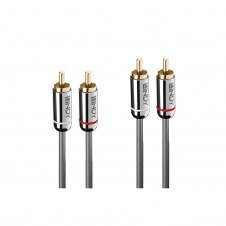 Lindy 35345 cable de audio 1 m 2 x RCA Antracita