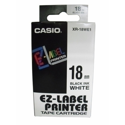 CINTA ROT.CASIO 8m 18 NEGRO s/BLANCO