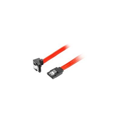 Cable sata ii lanberg 3gb - s hembra hembra angulo clip metal 30cm rojo