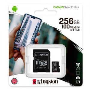 Tarjeta de memoria KINGSTON microSD 256GB ADAPTADOR