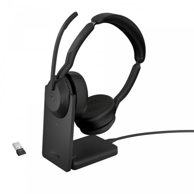 Auriculares jabra evolve2 55 ms stereo inalambrico negro