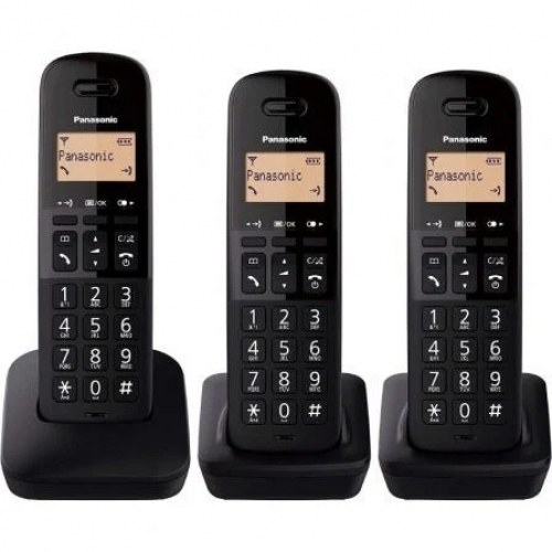 Teléfono Inalámbrico Panasonic KX-TGB613SPB Pack TRIO Negro de