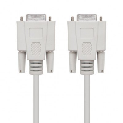 Cable rs232 db9 nanocable 1.8m - hembra - hembra - beige null modem