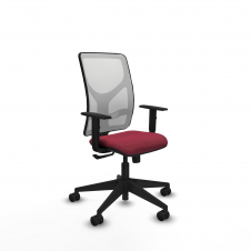 Piqueras y Crespo Motilla sincro malla blanca bali granate brazos 1D base piramidal ruedas 65mm nailon