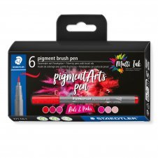 Staedtler Pigment Arts Brush Pen Reds & Pinks rotulador Rosa, Rojo 6 pieza(s)