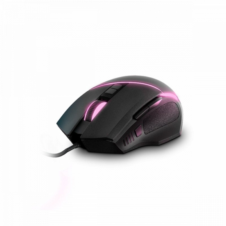 Gaming Mouse ESG M2 Flash (6400 DPI, USB, luces LED RGB, 8 botones cus