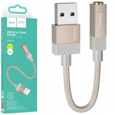 Hoco UPA32D Cable USB-A a Jack 3.5mm Dorado