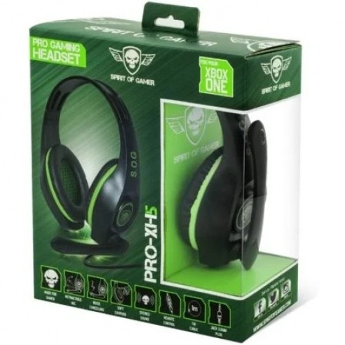 Auriculares Gaming con Micrófono Spirit of Gamer PRO-XH5/ Jack 3.5/ Verdes