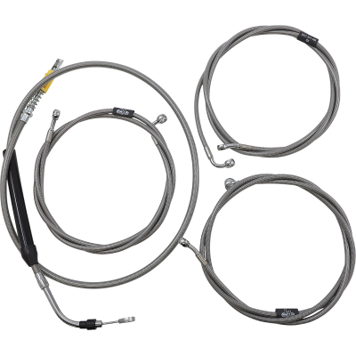 Kit líneas de freno/cables de manillar trenzados inoxidable estándar LA CHOPPERS LA-8056KT-16