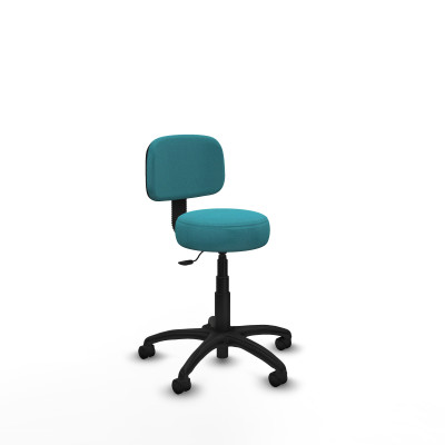 Silla Llanos giratorio bali turquesa base poliamida 600 ruedas nailon 50