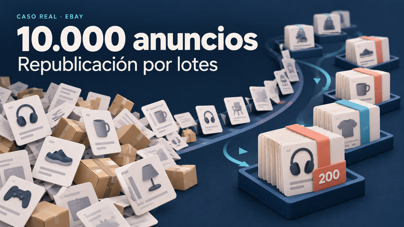Republicar cerca de 10.000 anuncios de eBay: un caso real