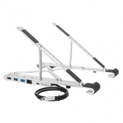 Soporte para portatil targus portable stand and dock 15.6pulgadas plata