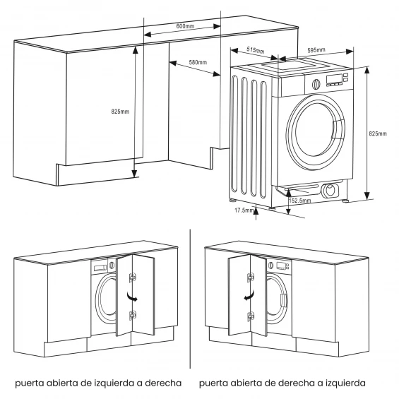 Lavadora Infiniton WM-B94AWE, 9 kg, 1400 rpm, clase A, blanco - imagen 2