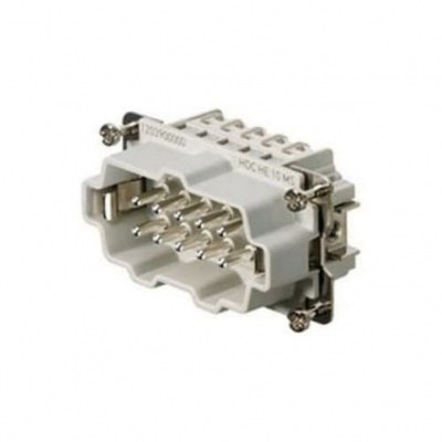 Conector Macho 10 contactos 2 filas HDC HE 10 MS