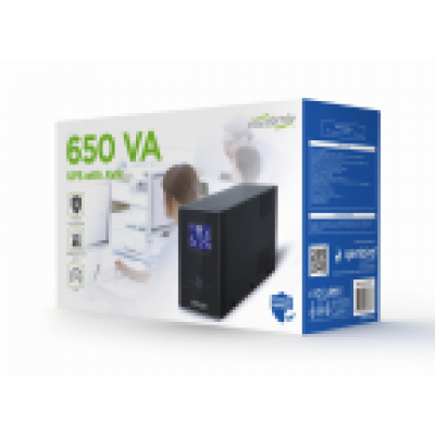 SAI GEMBIRD CON PANTALLA LCD 650 VA NEGRO